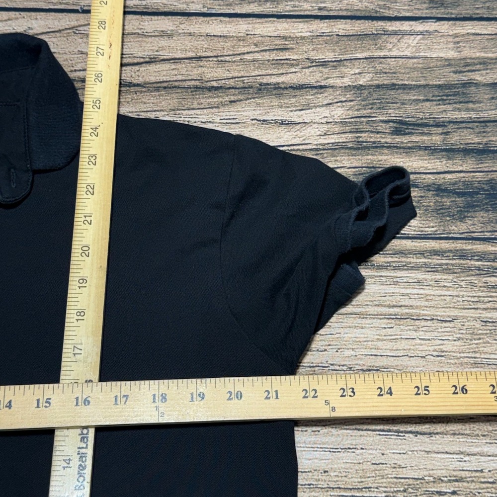 Section 119 Polo Shirt Men Large Black Grateful Dead Lightning Bolt Pique Knit - Picture 6 of 6